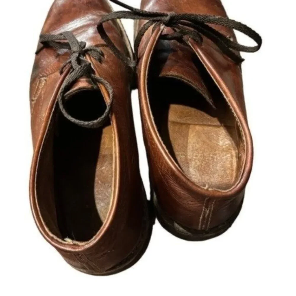 Frye Mens Brown Leather Chukka Boot Tie Size 9